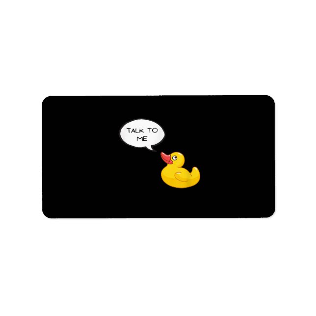Étiquette Débogage de canard en caoutchouc (Devant)