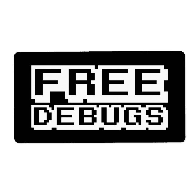 ÉTIQUETTE DEBUGS GRATUITS (Devant)