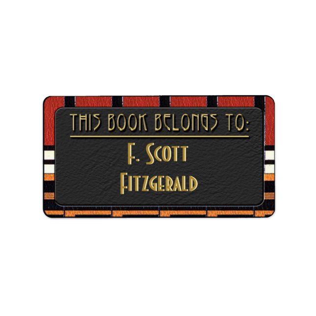 Étiquette Déco en cuir (Plaque personnalisée) (Devant)