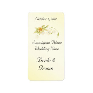 Étiquette Décontracté printemps fleuri Mariage vin Avery Éti