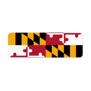 Étiquette Décor Design du drapeau de l'État du Maryland