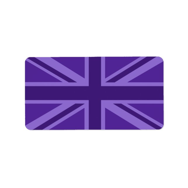 Étiquette Décor Union Jack Accent Violet (Devant)