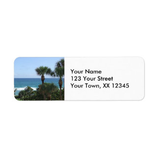 Étiquette Deerfield Beach, FL Palm Trees Retourner Adresse L