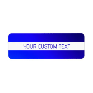 Étiquette Dégradé bleu et texte modifiable sur une bande bla