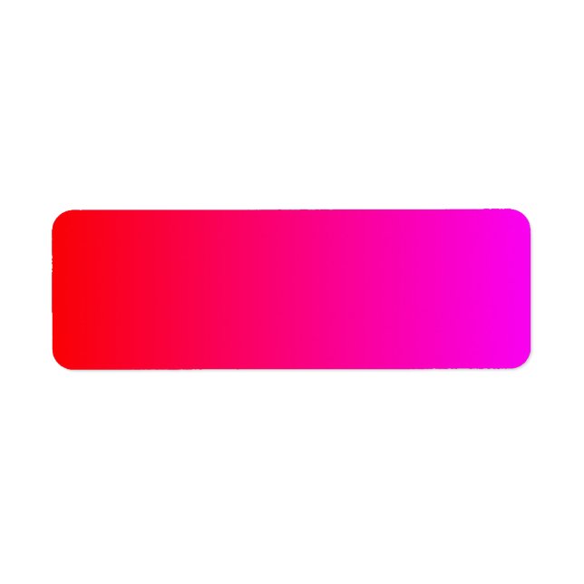 Étiquette Dégradé de Magenta à Rouge (Devant)
