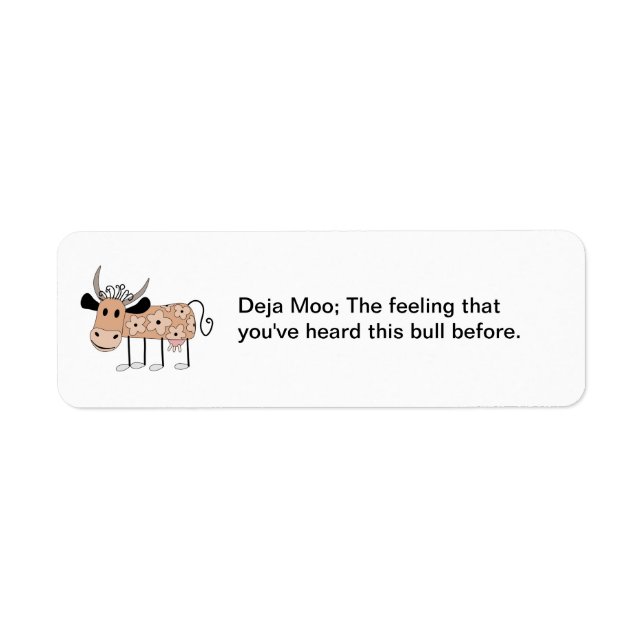 Étiquette Deja Moo (Devant)