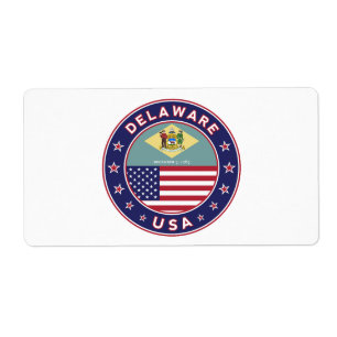 Étiquette Delaware, T-shirt Delaware, autocollant Delaware