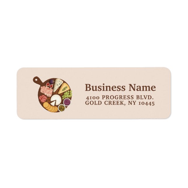 Étiquette d'emballage de catering simple | Scannez (Devant)