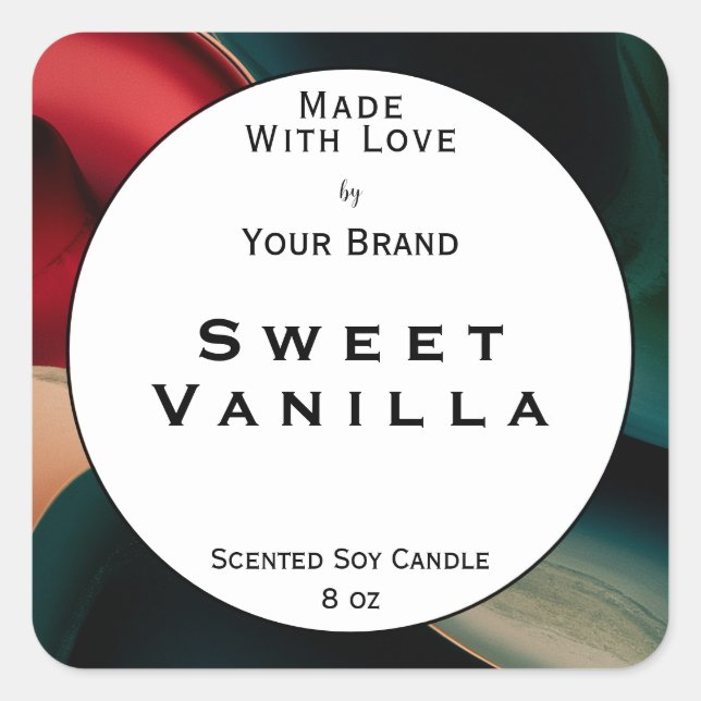 Étiquette d'emballage de produit Élégant Fabriqué  (Devant)