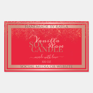 Étiquette d'emballage de produits rouges Gratuit