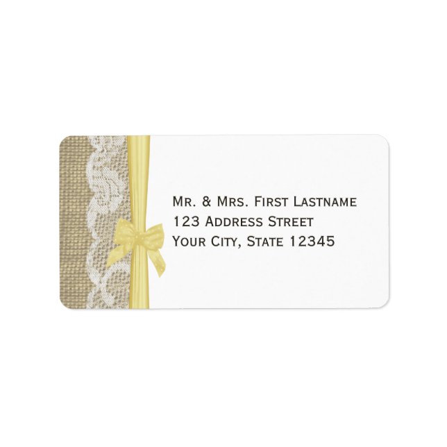 Étiquette Dentelle et mât jaune (Devant)