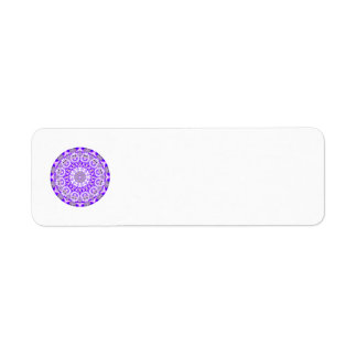 Étiquette Dentelle mosaïque Mandala, Violet violet Abstrait