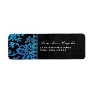 Étiquette Dentelle Vintage bleue