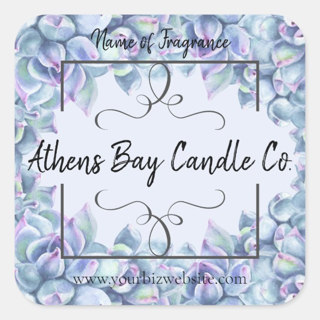 Étiquette d'entreprise aux bougies (Devant)