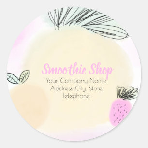 Étiquette d'entreprise de boisson smoothie de maga