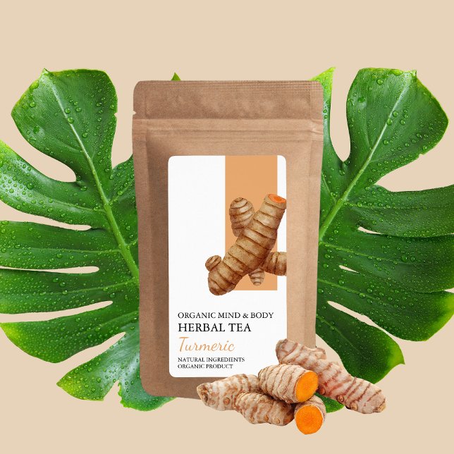 Étiquette d'entreprise de thé à base de plantes de (Créateur téléchargé)