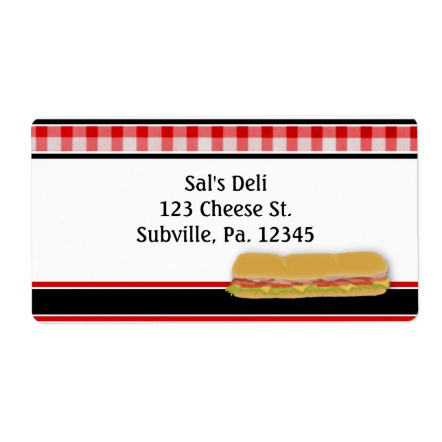 Étiquette d'entreprise Étiquette de produits Deli (Devant)