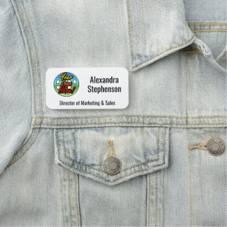 Étiquette d'entreprise personnalisée avec logo lat