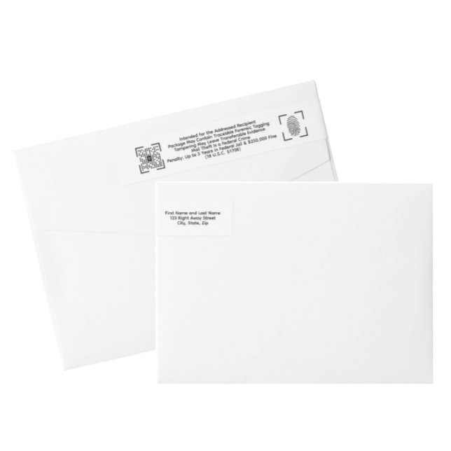 Étiquette d'enveloppe blanche anti-vol – Courrier  (Créateur téléchargé)