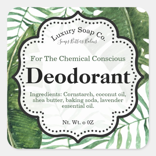Étiquette déodorant tropical (Devant)