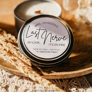 Étiquette Dernier de bougie Nerve de l'enseignant