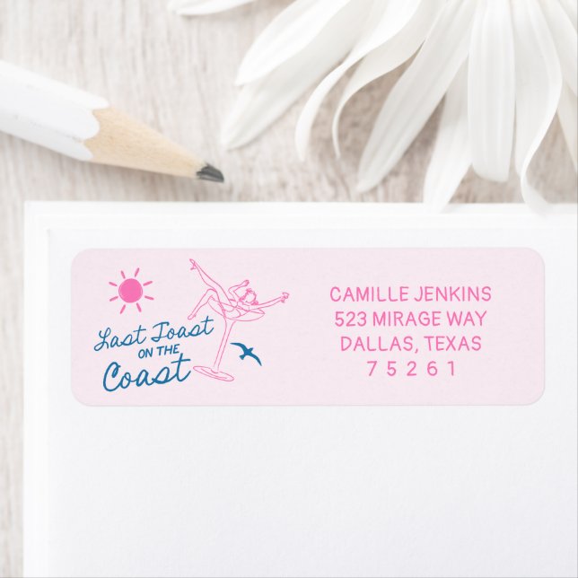 Étiquette Dernier Toast Beach Bachelorette Retour (En situation)