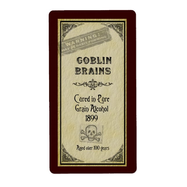 Étiquette des cerveaux de Goblin (Devant)