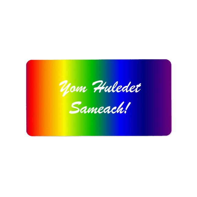 Étiquette des couleurs arc-en-ciel de l'anniversai (Devant)