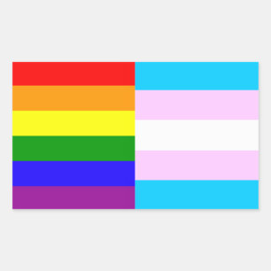 Étiquette des drapeaux Rainbow/trans pride