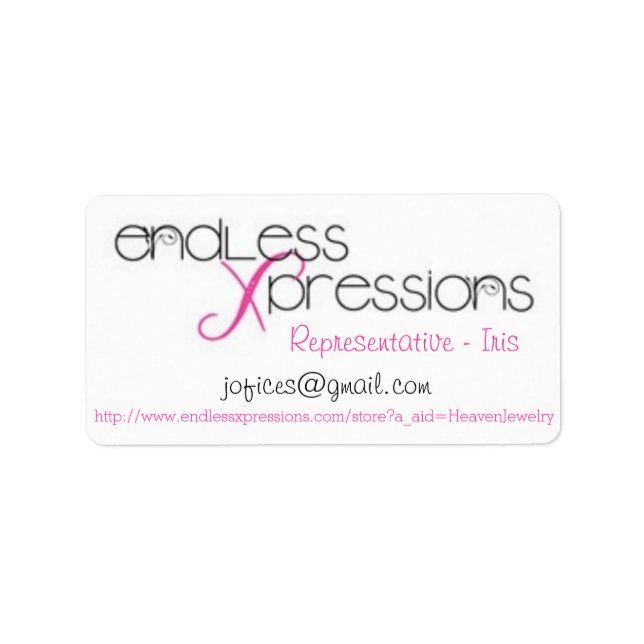 Étiquette Des expressions sans fin, une adresse d'impression (Devant)