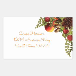 Étiquette des fruits d'automne