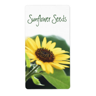 Étiquette des graines de tournesol
