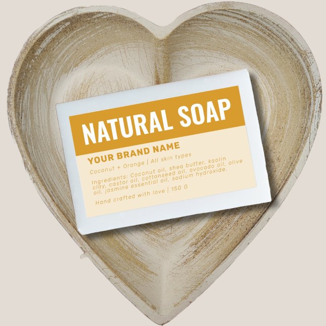 Étiquette des ingrédients de l'emballage de savon  (Créateur téléchargé)