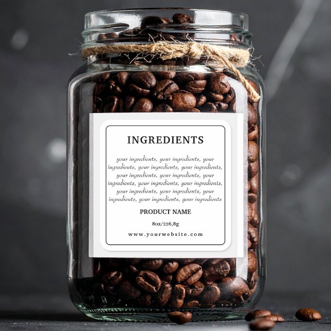 Étiquette des ingrédients du produit | Conception  (Product Ingredients Label | Printable Design
)