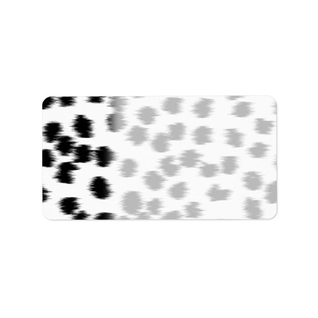 Étiquette Des patters de Black and White Dalmatian. (Devant)