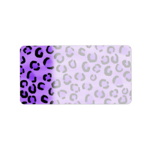 Étiquette Des patters de Purple Leopard.