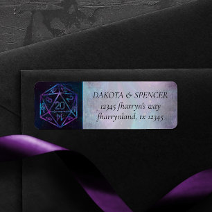 Étiquette Dés RPG Adresse de fantasy de table de Nebula