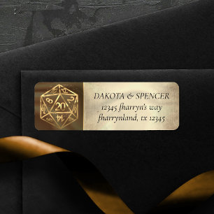 Étiquette Dés RPG   Adresse de joueur de table de fantaisie 