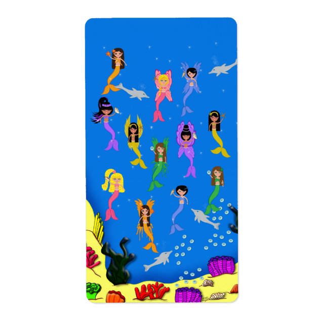 Étiquette des sirènes des dauphins (Devant)