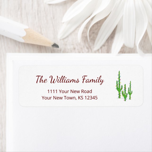 Étiquette Desert Cactus Cinco de Mayo Adresse de retour (En situation)