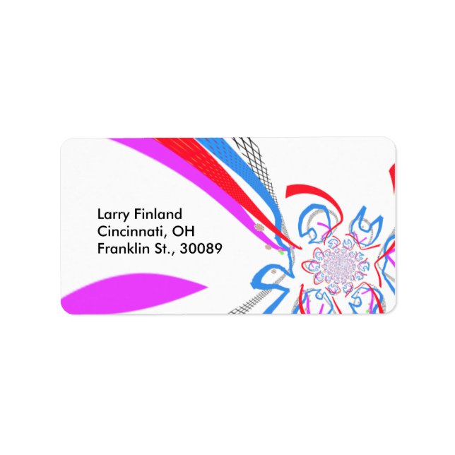 Étiquette design avec style art moderne (Devant)