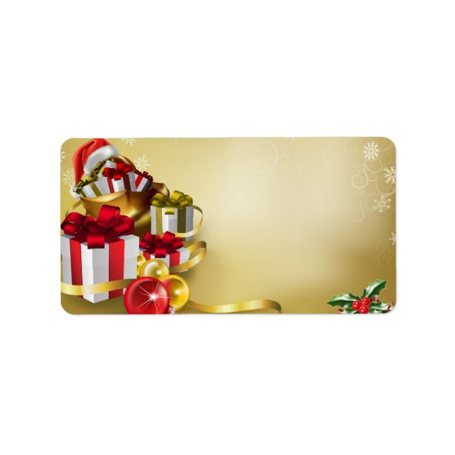 Étiquette Design de Noël (Devant)