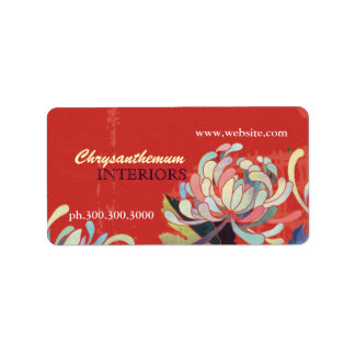 Étiquette Design d'intérieur Floral moderne