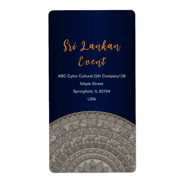 Étiquette Design d'invitation Sri Lanka (Devant)