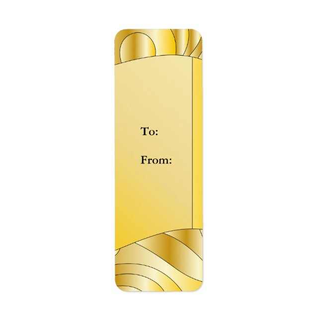 Étiquette Design en or festif (Devant)