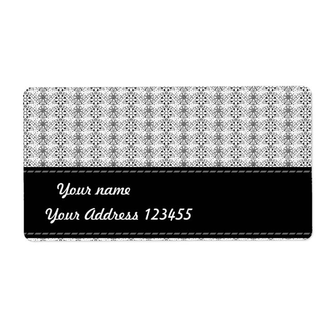 Étiquette Design floral (Devant)