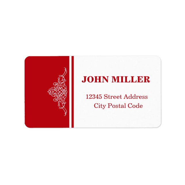 Étiquette Design floral élégant (Devant)