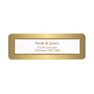 Étiquette Design moderne élégant couleur or simple