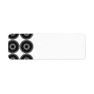 Étiquette Design Motif en dentelle noire. Personnalisé