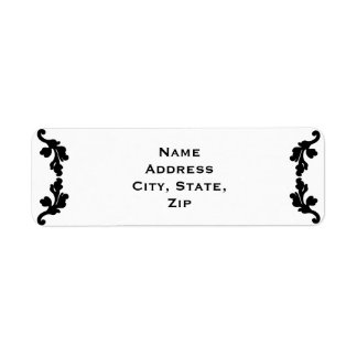 Étiquette Design simple noir et blanc